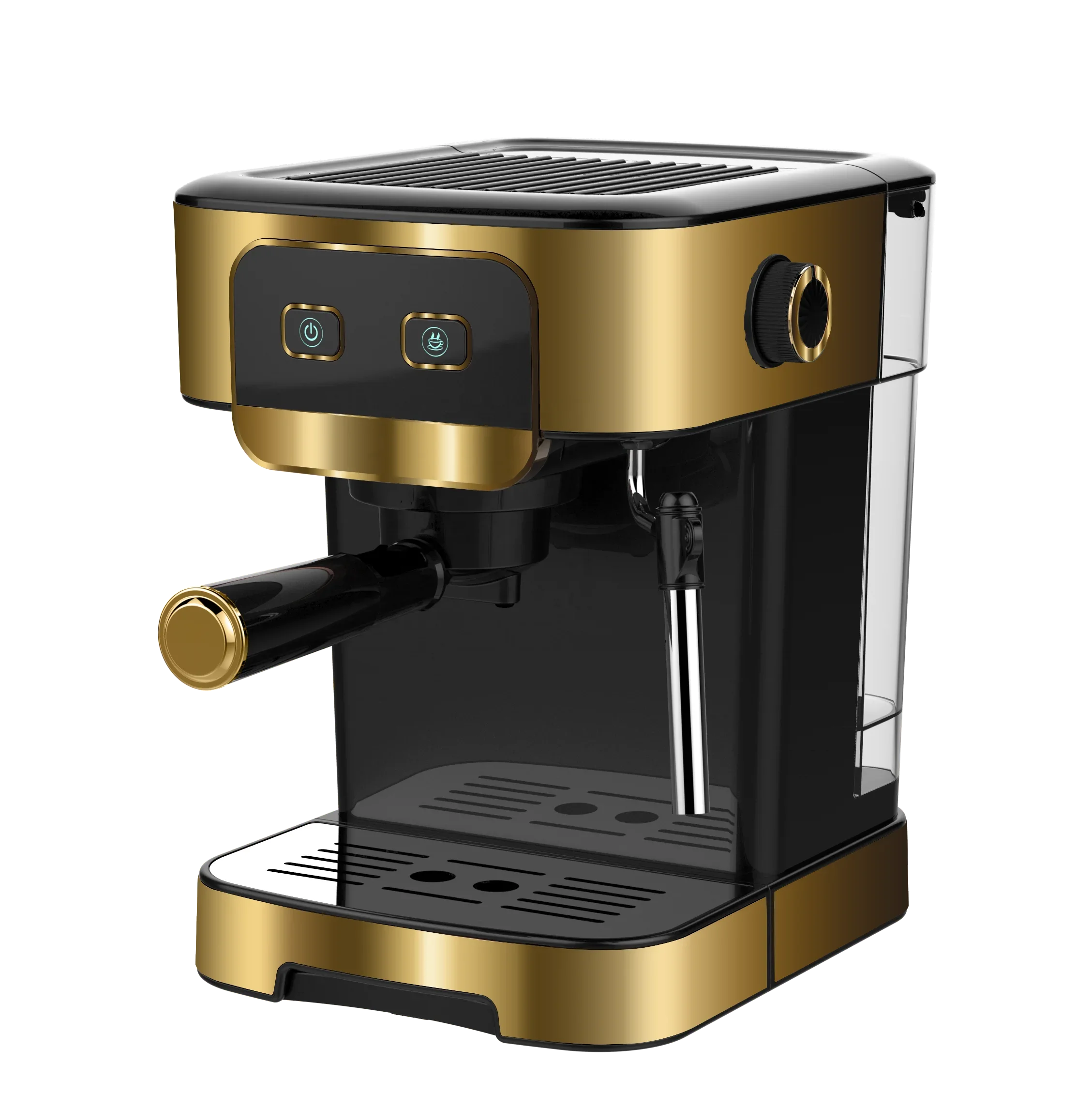 Espresso Coffee Machine with Milk Frother Stainless Steel Decoration Cappuccino Italian Coffee