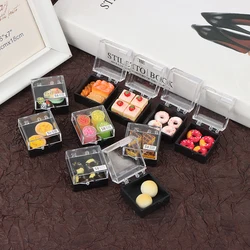 1Box Dollhouse Miniature Doughnuts Cake Dessert Model Miniature Food Scene Model DIY Doll House Decor Accessories29*29*20mm