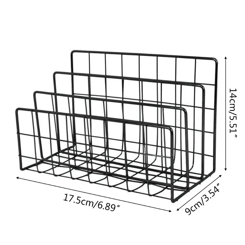 Desktop Mail Organizer Small File Holders Letter Container Wrought Iron Collection for Documents Filing/Folders/Paper