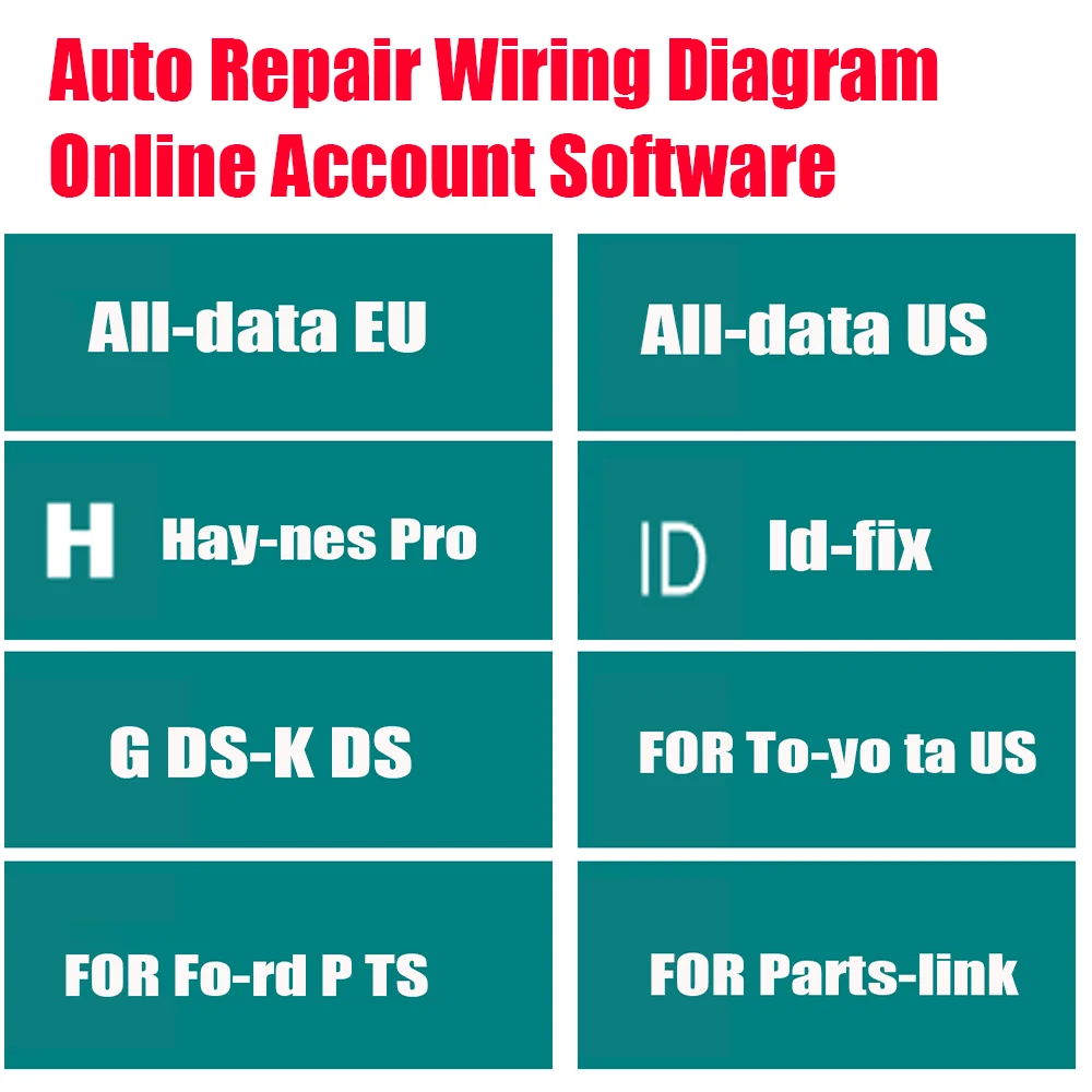 

Новейшее программное обеспечение для онлайн-аккаунтов 2026: Полная версия для Alldata/CAR Data/Haynes Pro – Программное обеспечение для ремонта в мастерских, схемы подключения
