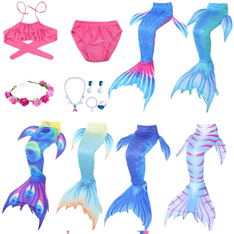 

FC6Girls Mermaid Tail for Swimming Little Mermaid Costume Kids Highly Elastic and Breathable Fabric Perfect for Swimming@FC8！