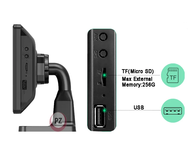 Cruscotto touch IPS universale da 10,36 pollici Kit telecamera di sicurezza Android Sistema Funzione di registrazione DVR Monitor retrovisore per auto 4K