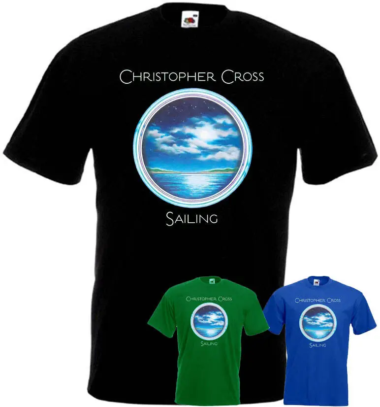 Christopher Cross Sailing v15 T shirt black blue green all sizes S 5XL