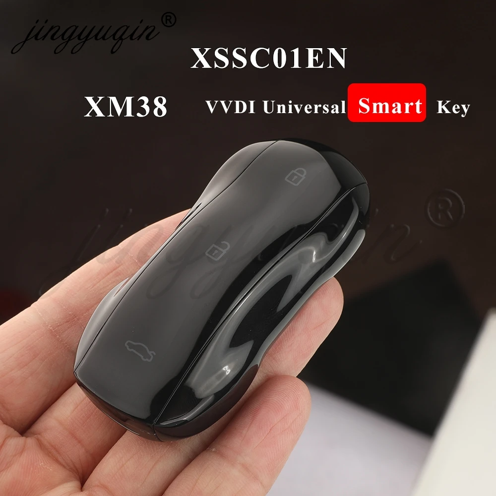

jingyuqin XSSC01EN Xhorse VVDI XM38 TOY.T Универсальный умный автомобильный ключ с дистанционным управлением в стиле суперкара, глянцевый черный цвет, 3 кнопки