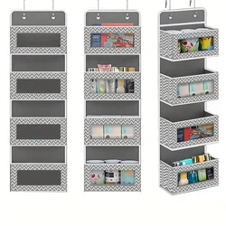 1pc 4-Tier Door Hanging Organizer Mounted Storage Rack, Large Capacity Over Door Hanging Storage Box For Storing Cosmetics, Toys