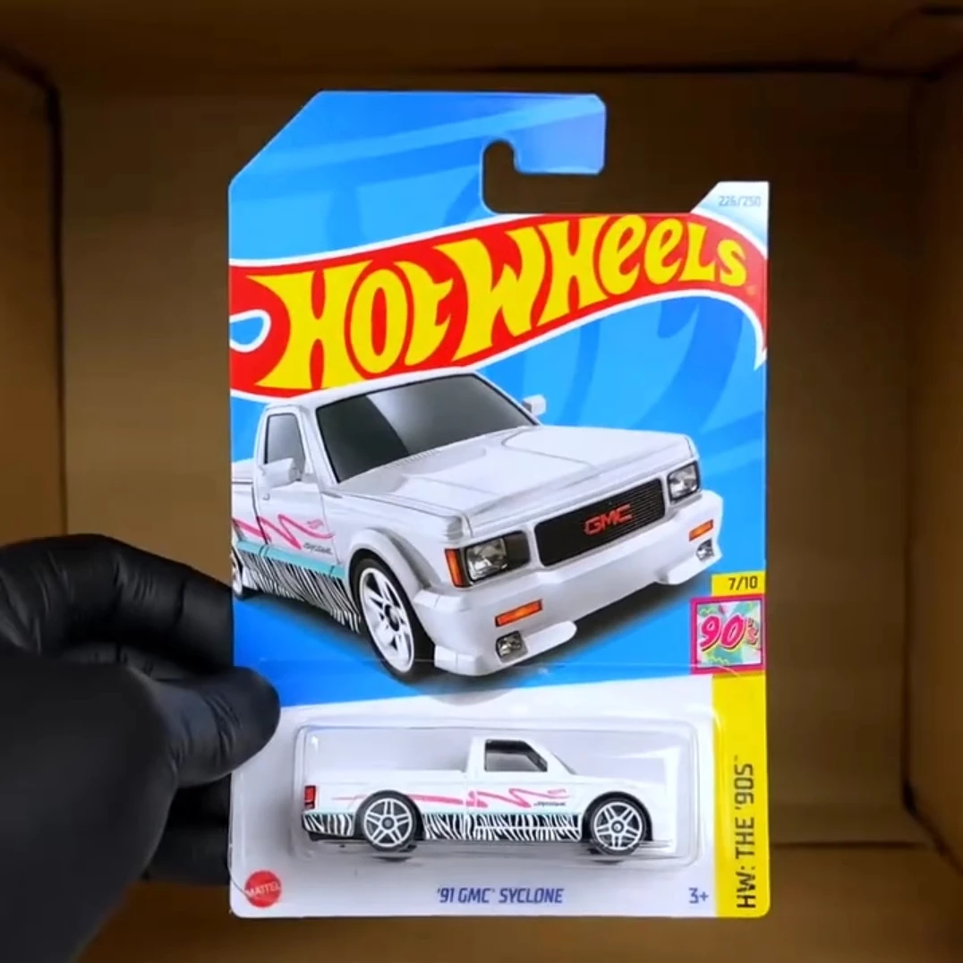 GMC SYCLONE-Modelo de carro de liga fundido, coleção Hot Wheels, 1:64, 91