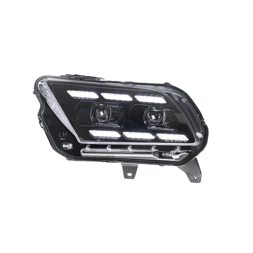 

KGKB Car Front Lamp for Ford Mustang 2009-2014 Auto Headlight Assembly Upgrade LED Projector Dual Lens Plug and Play Accessories