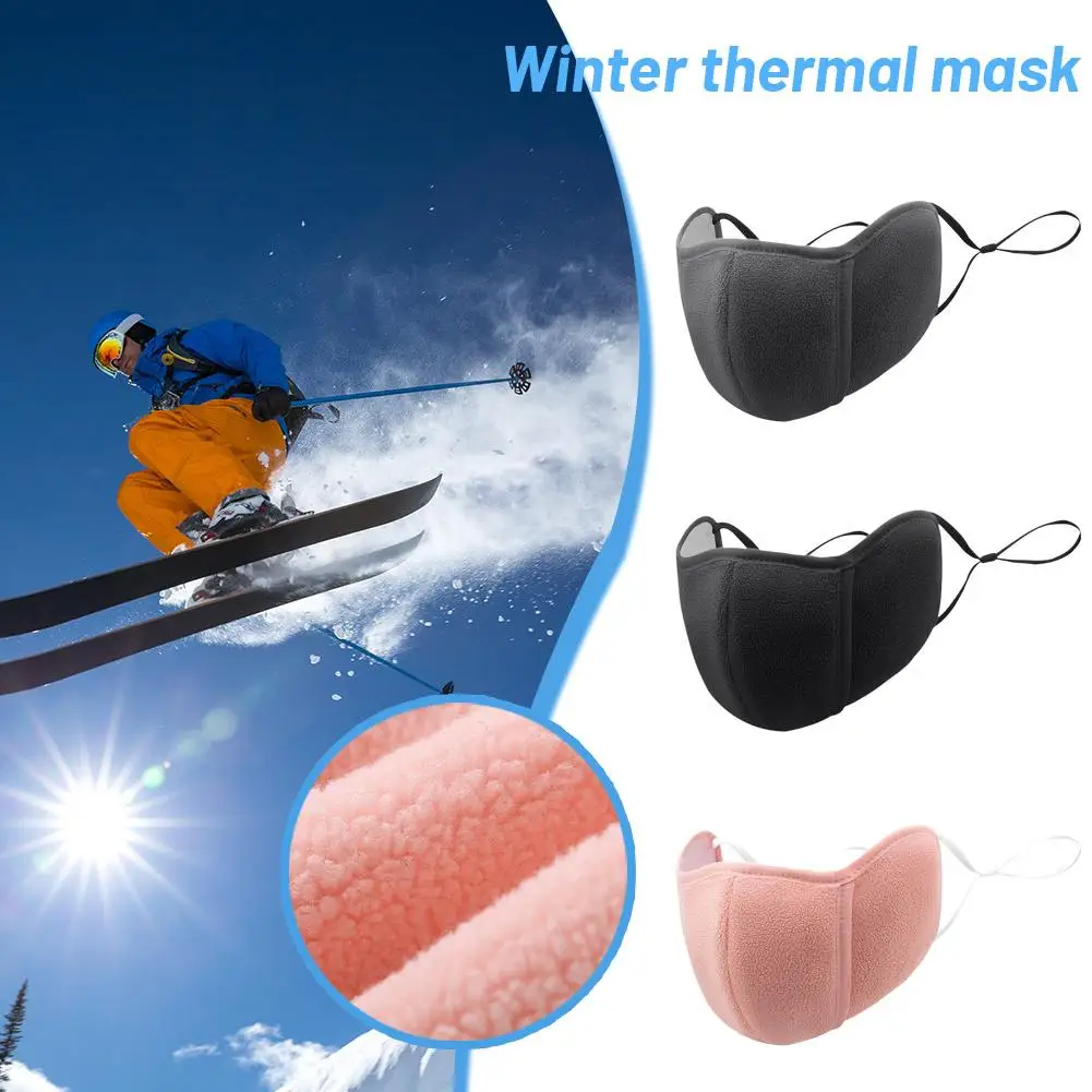 Winter Warm Mask Women Thicke Fleece Thermal Face Cover Coldproof Windproof Dust-Proof Cycling Masks Mask Sports Outdoor Ru P9G5