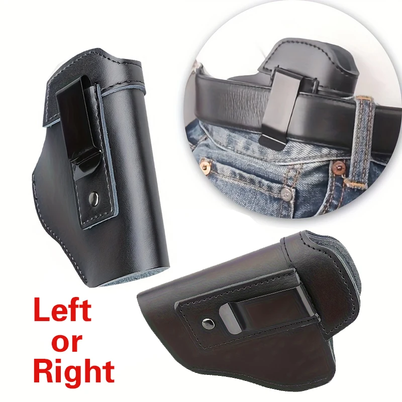 IWB Cowhide Concealed Inner Belt Gun Holster For Glock 17 19 43 S&W M&P P220 P226 P229 XD/XDS Hunting