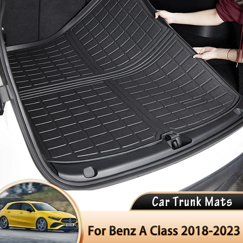 

for Mercedes Benz A Class W177 2018~2023 2022 Car Rear Trunk Mat Waterproof Protective Liner Trunk Floor Tray Mats Accessories