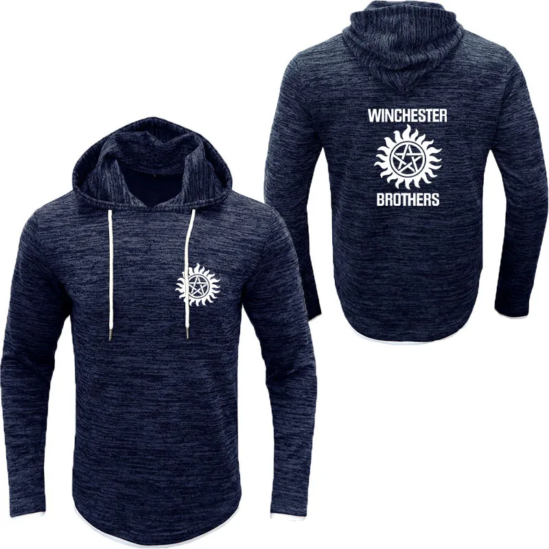 

Fleece cotton men's Hoodie Winchester logo print High Quality hip hop Spring Autumn men's sweatshirt top Men's Pullover