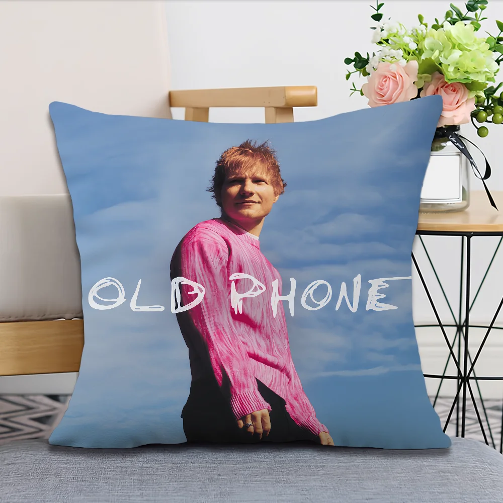 Pop-Sänger E-Ed S-Sheeran Spielkissenbezug Kissenhülle Quadratisches Kissen Zimmer Schlafzimmer Kopfteil Sofa Wohnzimmer Rückenlehne Nickerchenzeit – Detail 7