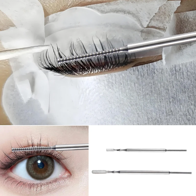 Aço inoxidável cílios perm ferramentas de levantamento lash pente limpar haste maquiagem cílios modelador separador extensão cílios suprimentos