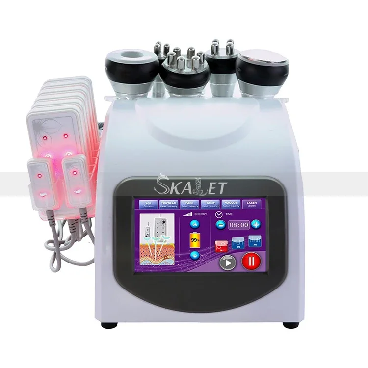 Pro 40K Cavitation Ultrasonic Cellulite Fat Removal RF Skin Lifting Multipolar Ultrasonic Cavitation 6 in1 Weight Loss machine