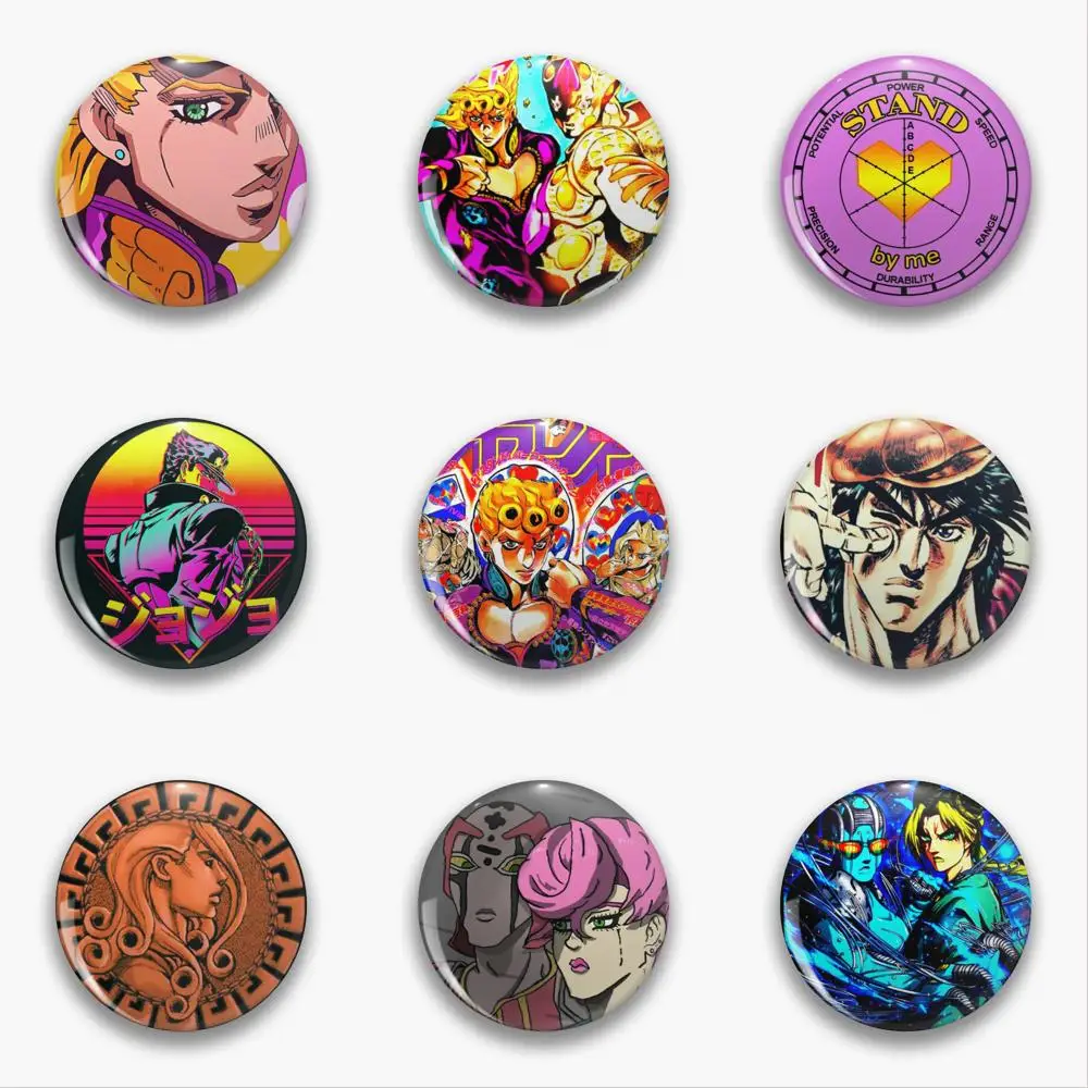 Jojo Bizarre Adventure Brooch cute shirt custom Fashion manga anime cute Badge cute Metal Collar