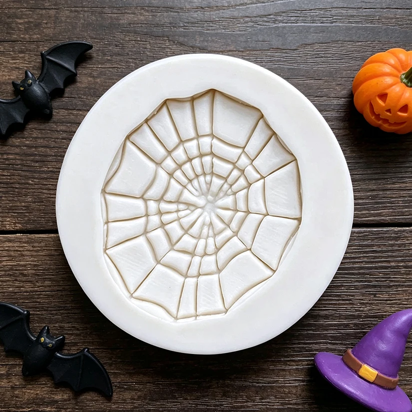 Halloween-Spinnennetz-Silikonform für Zuckerguss, Schokolade, Cupcakes, Backform, Fondant, Kuchendekorationswerkzeuge – Detail 11
