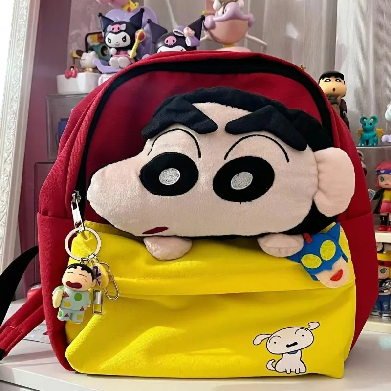 Anime Crayon Shin Chan Backpack Cartoon Color Matching Xiaoxin Doll Bag Kawaii Student Backpack Birthday Gift Bags for Women