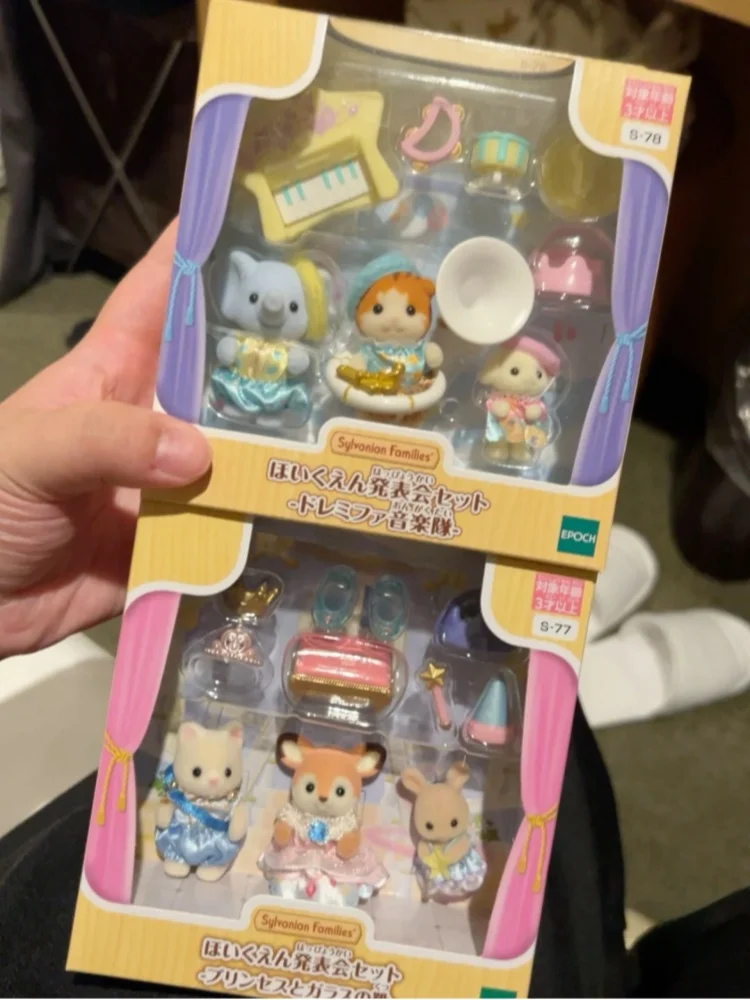 New Arrival oryginalne rodziny Sylvanian Anime rysunek zespół seria koncertów zabawki Calico Critters zabawki zabawki urodzinowe dla dziewczynek prezenty