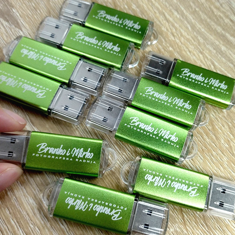 100 unids/lote logotipo personalizado USB 2,0 unidad Flash Pen Drive 4GB 8GB 16GB 32GB Pendrive 64GB memoria Stick capacidad Real U disco Cle Usb