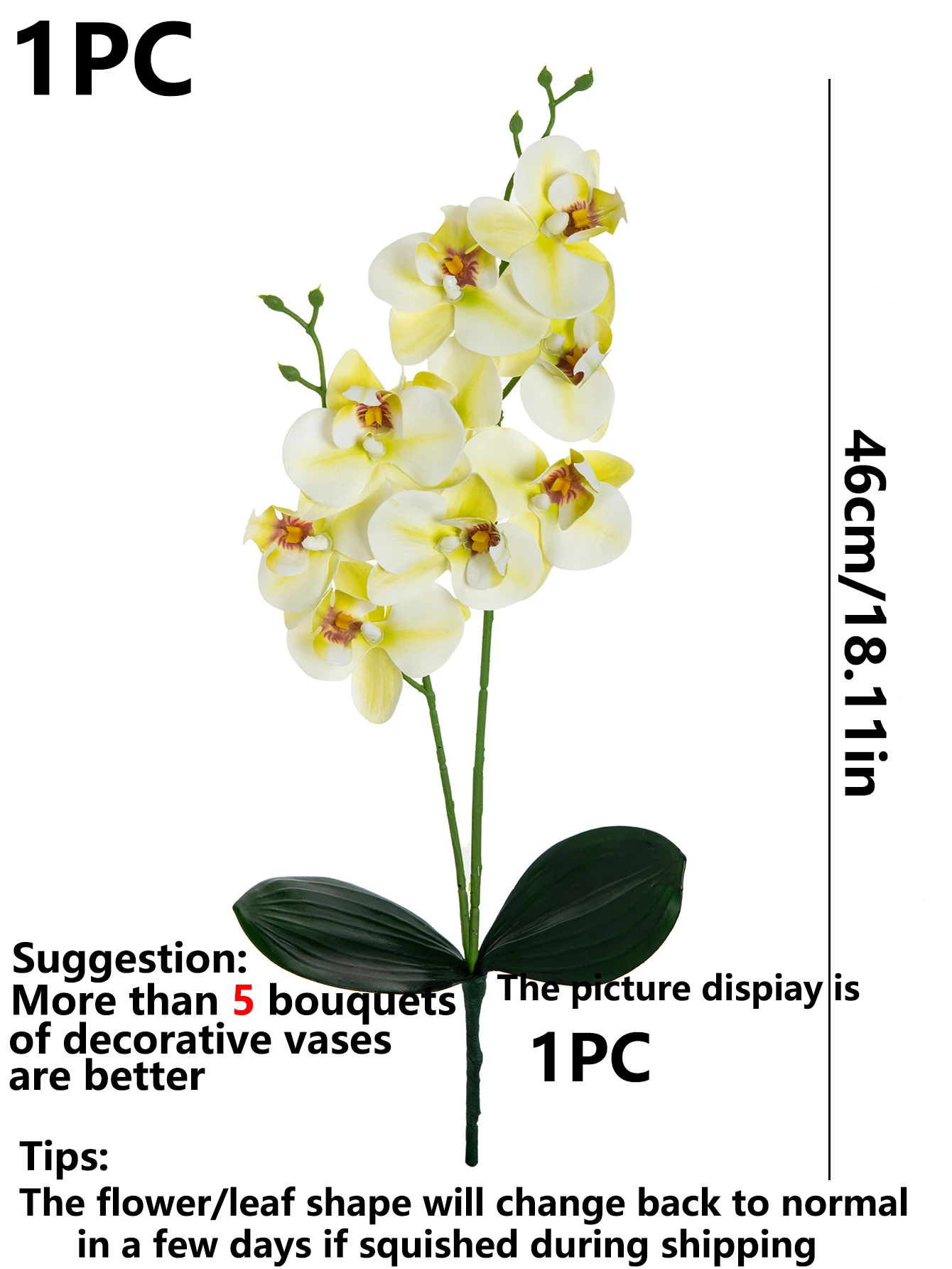 Künstliche Blumen, 2, gegabelte Schmetterlings-Orchideen, Zuhause, Zimmer, Vase, Tischdekoration, Hochzeit, Outdoor, Hof, Brautsträuße, DIY-Kranz, Geschenke – Detail 6