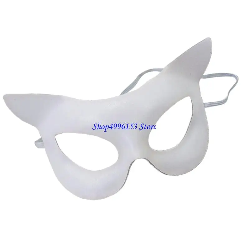 Q0ke Halbgesicht Katzen Kostümmaske Halloween Ball Maskerades Party Supply Requisiten