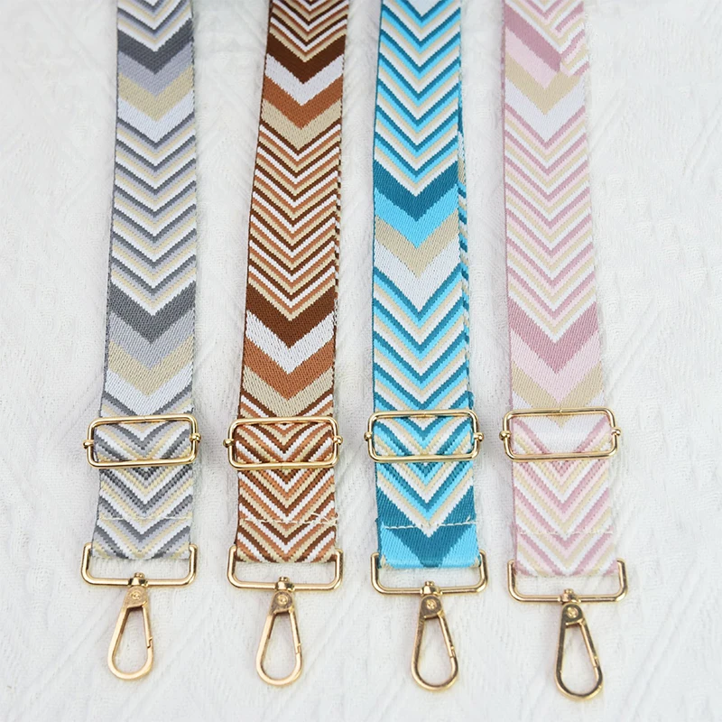 Ethnic Embroidery Wide Purse Straps For Women Shoulder Crossbody Bags Replacement Adjustable Fashion Shoulder Bags Straps
