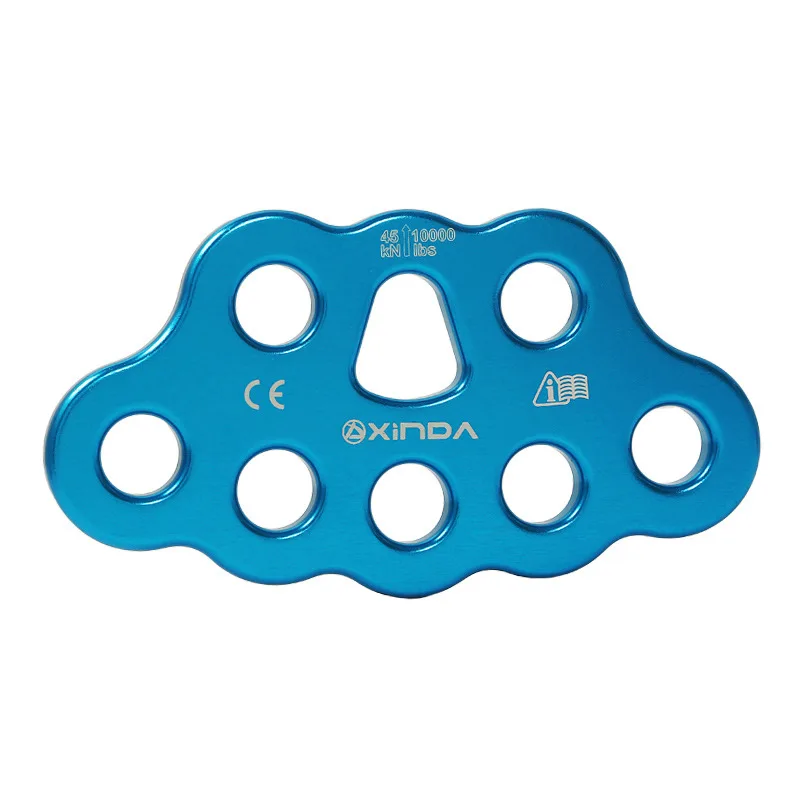 

8 Holes Outdoor Paw Rigging Plate 45KN Rock Climbing Mountaineering Anchor Point Connector Gear Rigging Plate