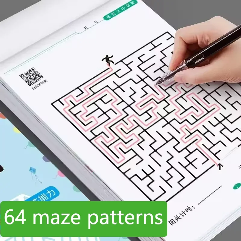 Children's Concentration Maze Training Book Student Thinking Development Attention Game Puzzle Intelligence Development Toys