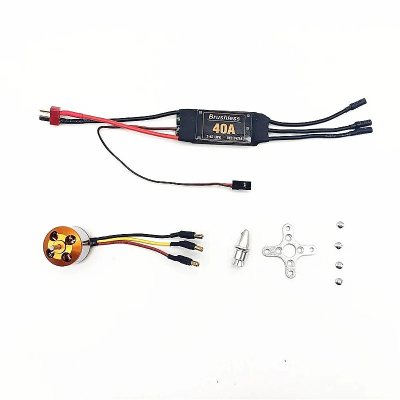 Borstelloze motor A2212 1400KV 2450KV met 30A 40A ESC voor RC vaste vleugel helikopter 6040 8060 propeller compatibel met SU27 DIY F