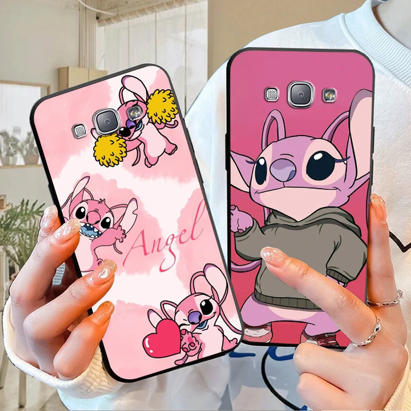 Stitch Angel Ohana Cute For Samsung Galaxy A9 A8 Star A9S A7 A6 A5 A3 Plus 2018 2017 2016 Silicone Soft Black Phone Case Fundas