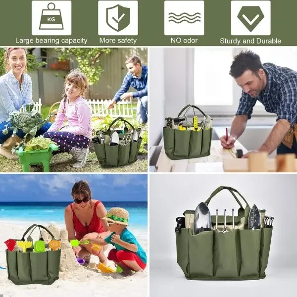 Tear resistant Oxford cloth super load-bearing tool kit multi compartment storage bag