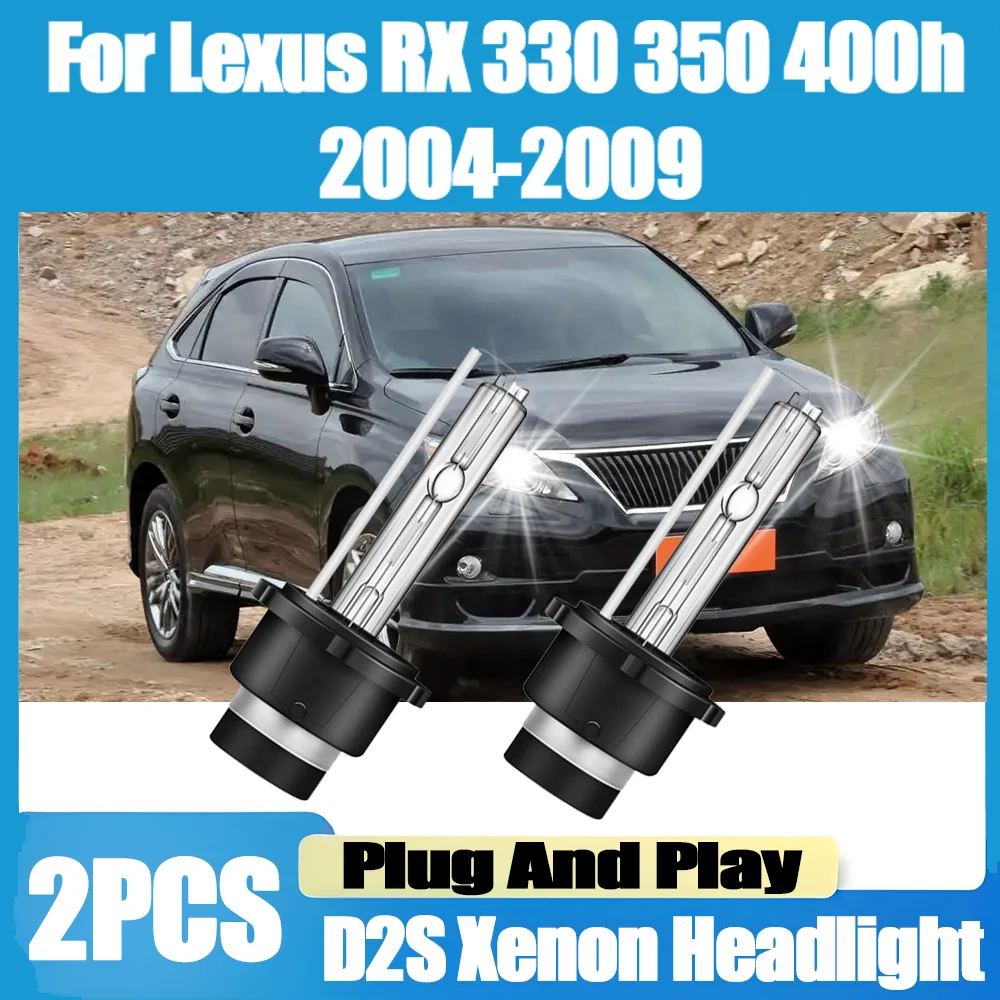 

2X 20000LM D2S Xenon Headlight Bubs High Power Super Bright 6000K White Xenon Car Lights 35W For Lexus RX 330 350 400h 2004-2009