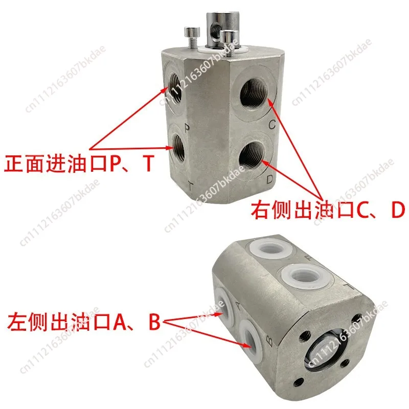 1pcs Manual Rotary Valve DF6VIEG3/8 Hydraulic Switching Valve DF6VIEG1/2 Two-position Six-way Directional Grader