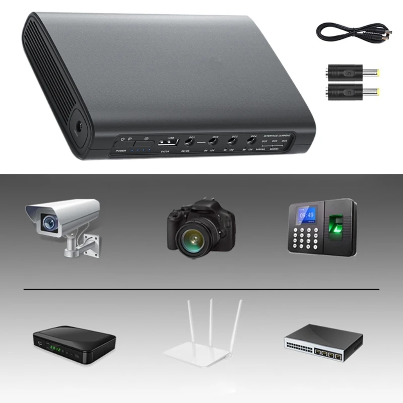 

Адаптер резервного питания ИБП 5 В, 9 В, 12 В, выход 5,5x2,1 мм для беспроводных маршрутизаторов