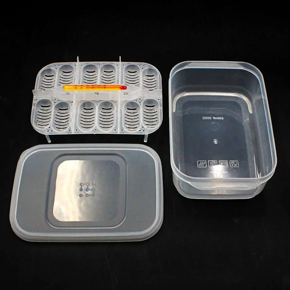 

1Pcs Egg Hatching Box Incubator 12 Compartments Transparent Isolation Breeding Box for Snake Lizard Reptiles Easy Use