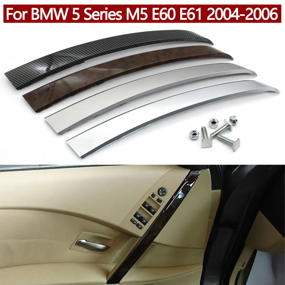 Car Front Rear Left Right Door Pull Handle Cover Trim For BMW 5 Series M5 E60 E61 2004-2006 520i 523i 525i 530i 51416959333