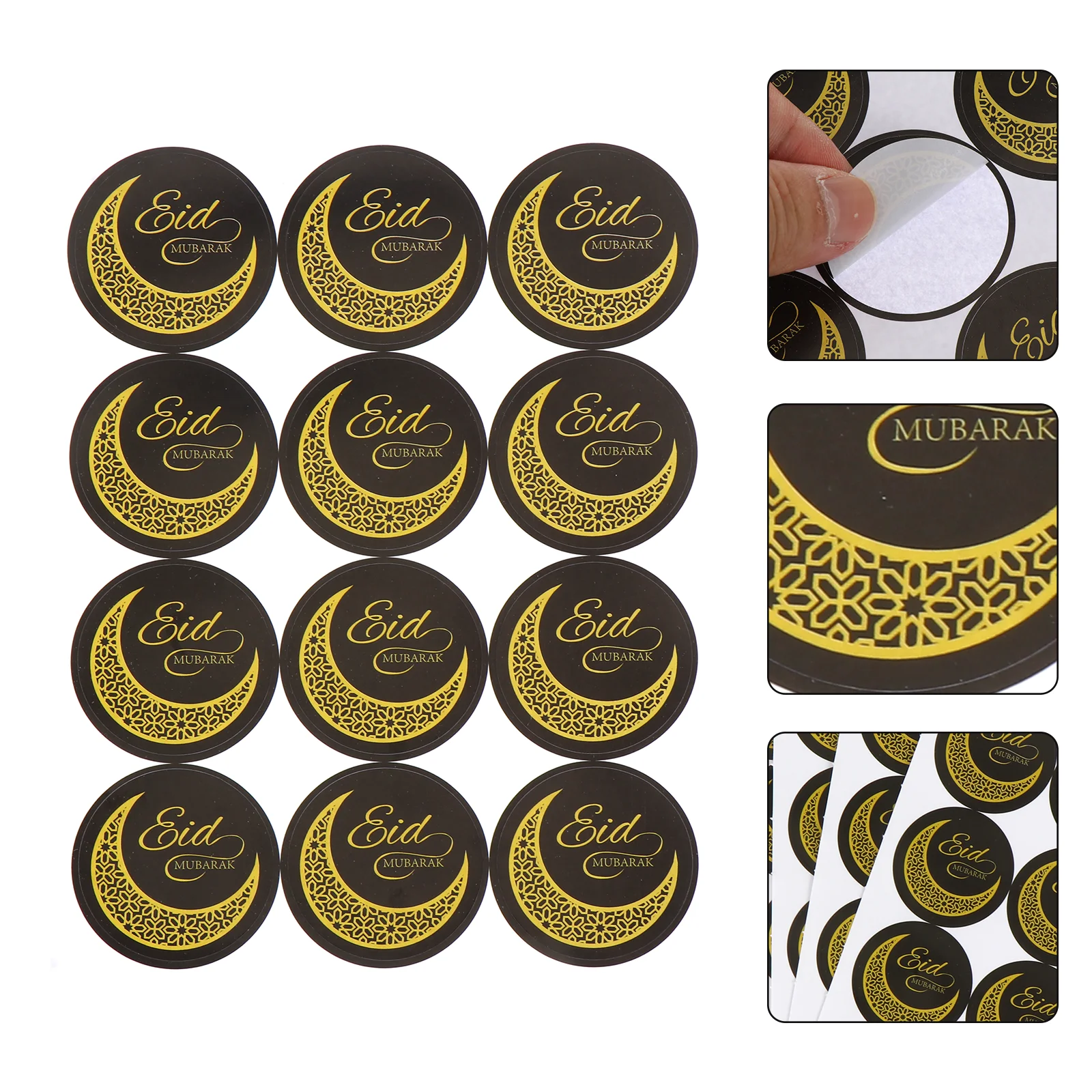 

10 Sheets Sealing Sticker Stickers Label Eid Mubarak Gift Party Favor Paper Decals