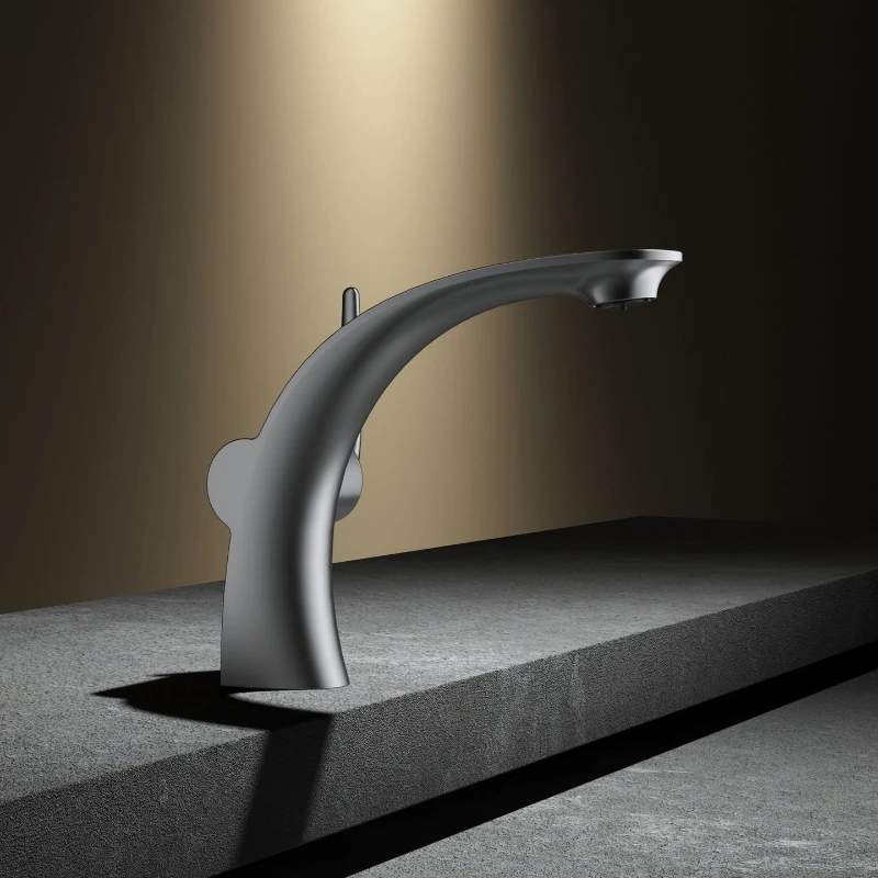 Gun Gray Sink Faucet Hot and Cold Water Bathroom Washbasin Faucet Creative Household Basin Faucet