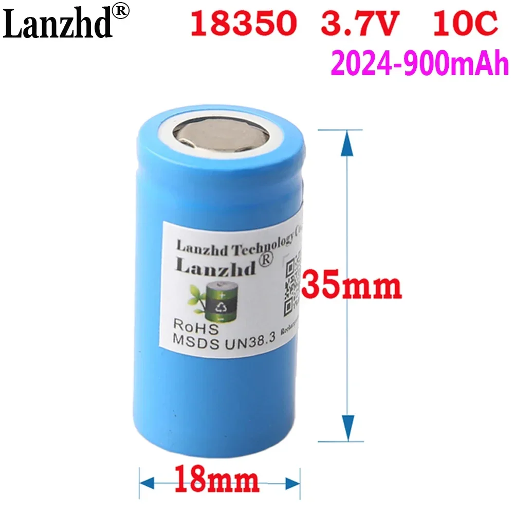 

5-40pcs 18350 10C Rechargeable battery lithium Li ion 3.7V 900mAh 9A battery For tools flashlights toys digital cameras