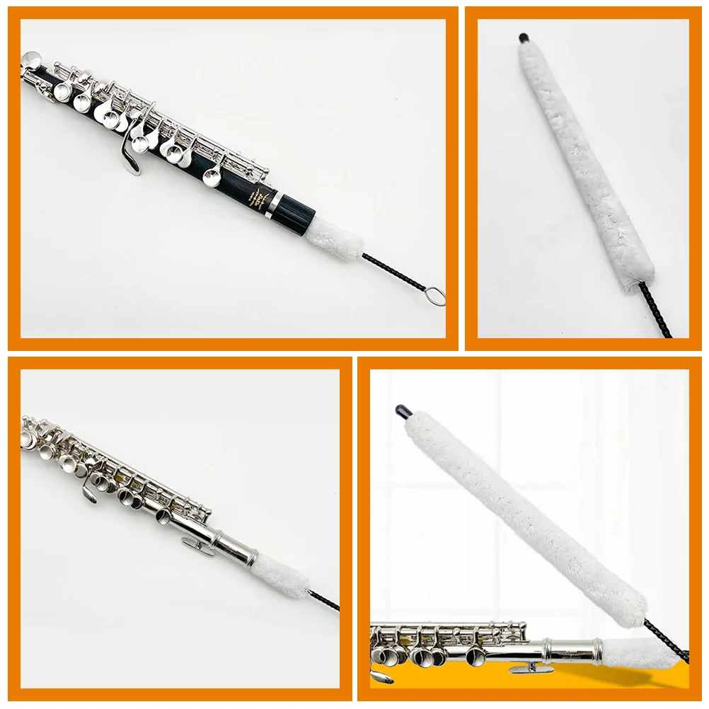 

Flute Cleaning Brush Pure Cotton Washable Musical Instrument Care Maintenance Tools Flute Supplies Saliva Swabs