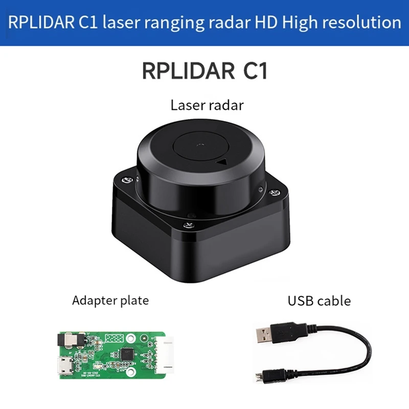 Для радарного датчика RPLIDAR C1 360° °   Модуль сканирования дальности 12 мм для позиционирования робота, картографирования навигации, простая установка