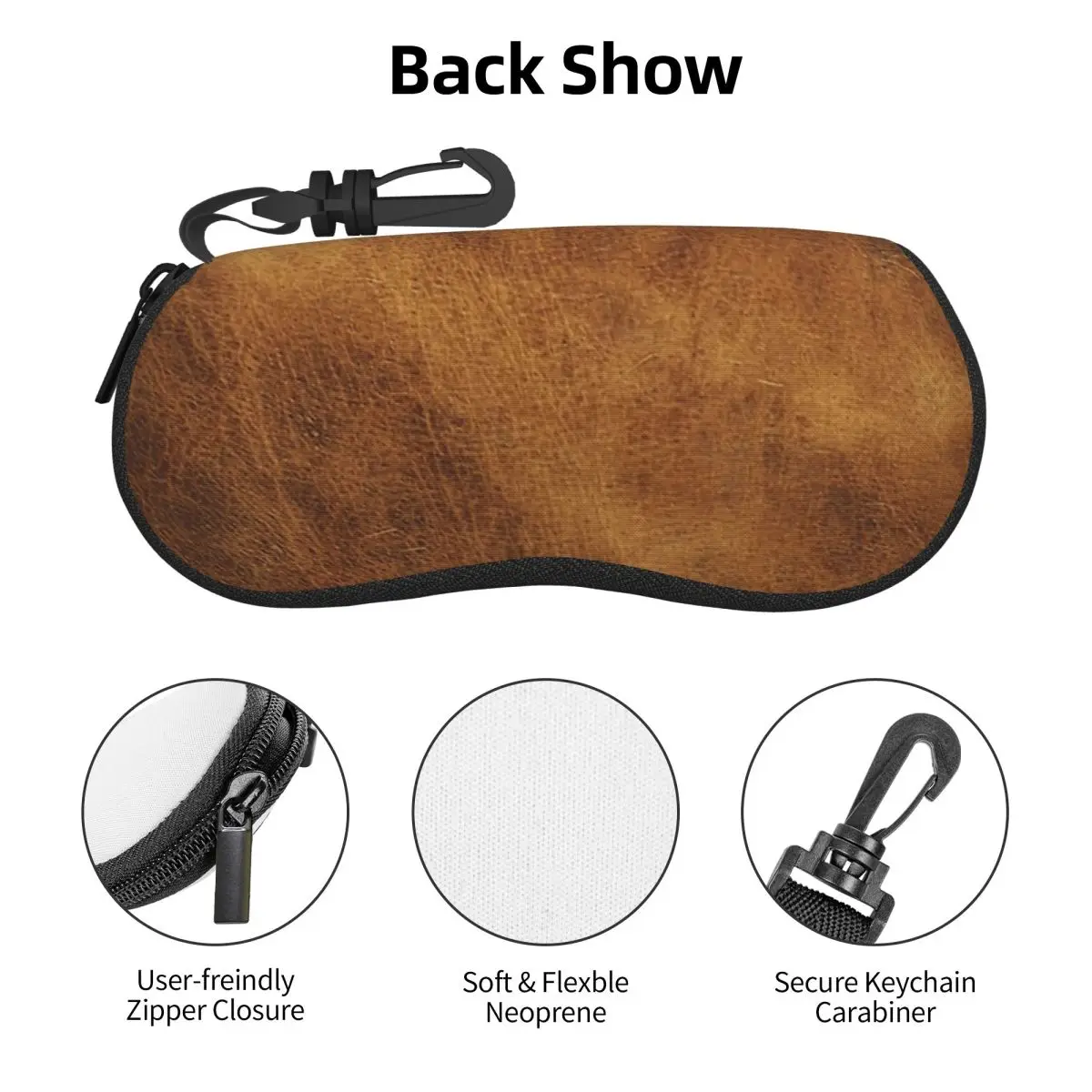 حافظة نظارات من الجلد صندوق نظارات شمسية واقي للنساء والرجال حقيبة نظارات ناعمة