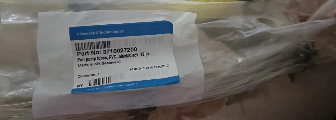 For Agilent 3710027200 Injection Pump Peri Pump Tubes Black 12/PK Tube For Agilent/Varian ICP-700 Series New Unopened 1 Piece