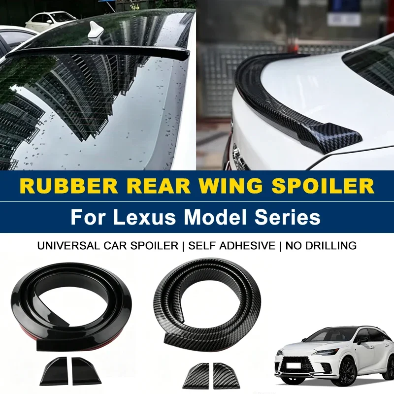For Lexus IS ES GS LS NX RX GX LX UX CT HS SC 1.5M Self-Adhesive Rear Spoiler Wing No Drill Trunk Lip Exterior Parts