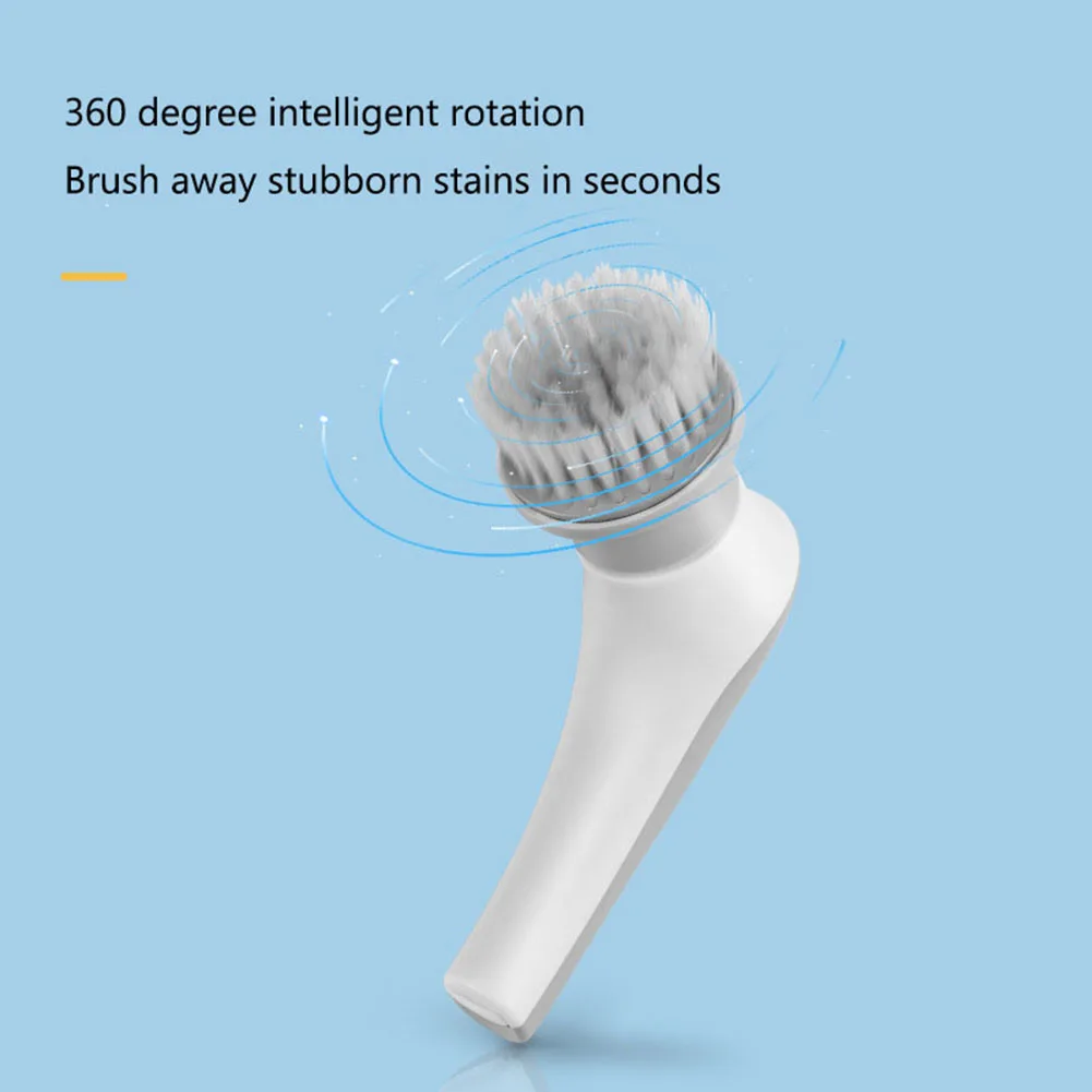 Electric Clean Brush Multifunctional Handheld Scrubber Brush 360 Degree Rotation 3 Replaceable Brush Heads Kichen Accessories