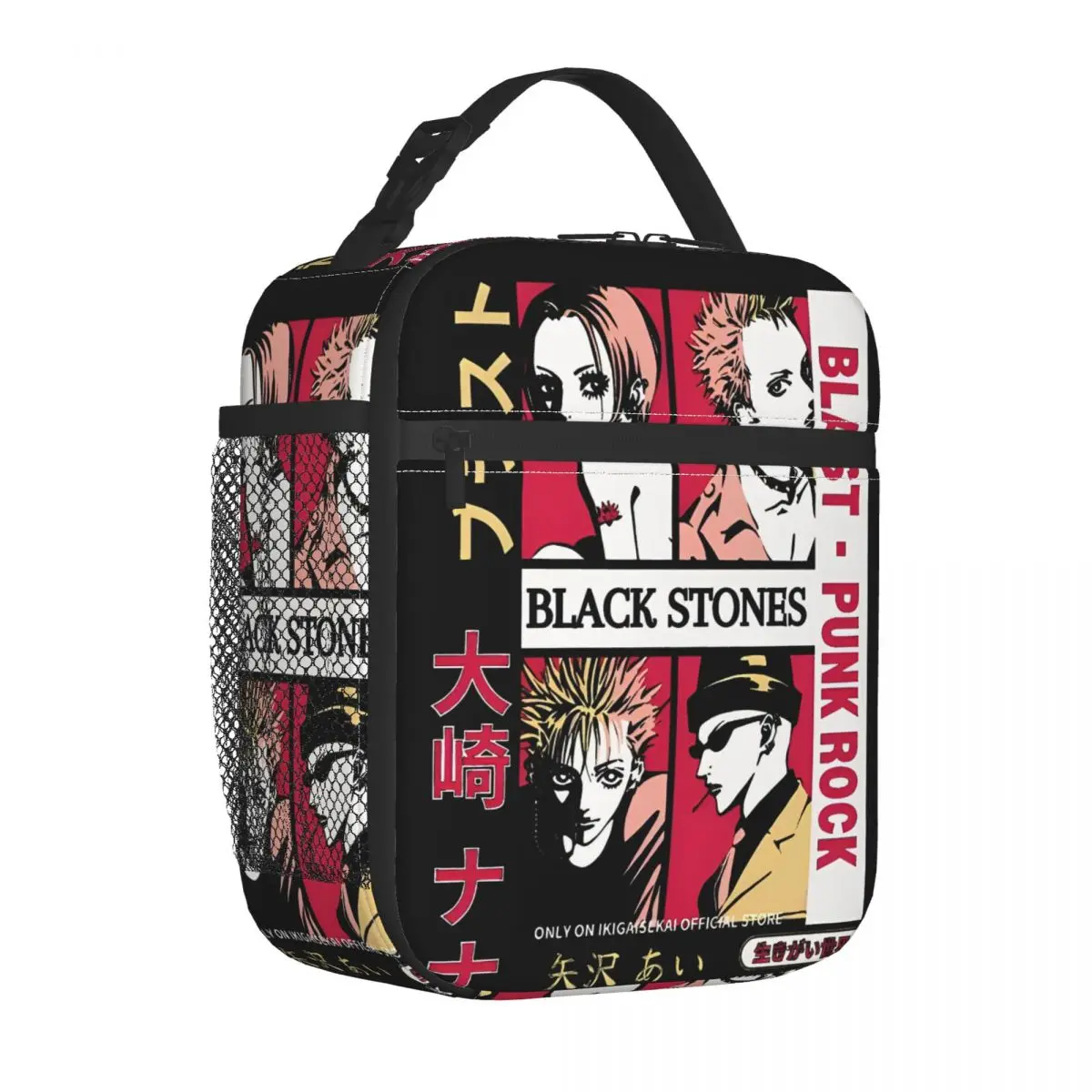 Black Stones NANA Anime Insulated Lunch Bags High Capacity Reusable Thermal Bag Tote Lunch Box College Travel Food Handbags