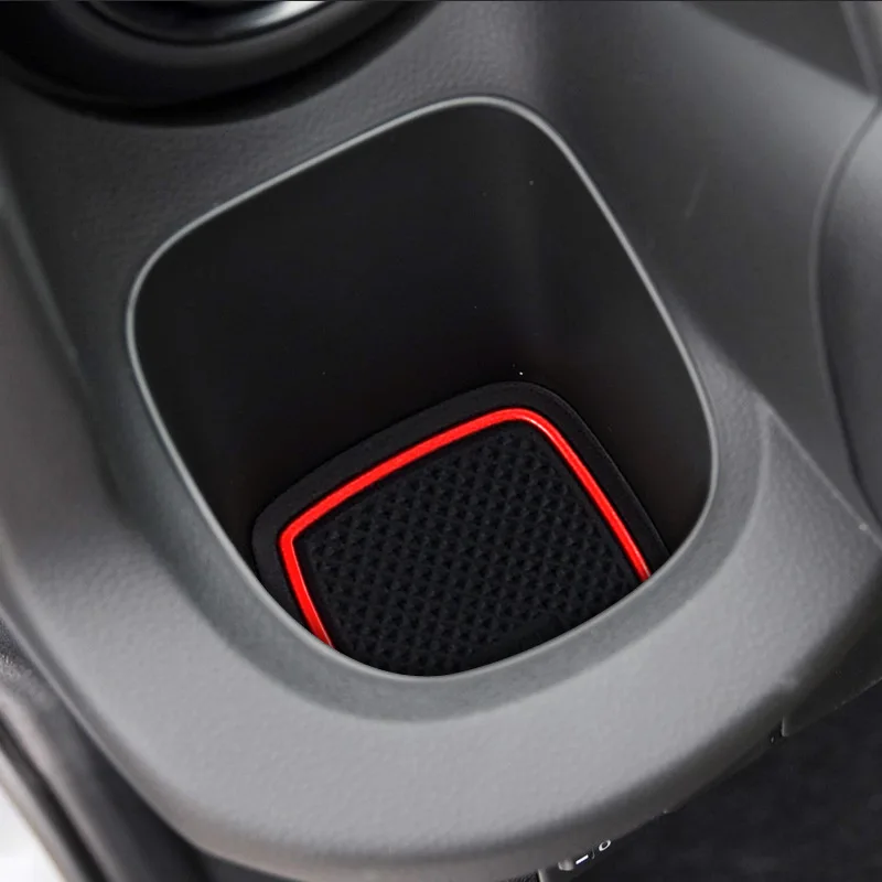 For Honda Fit Jazz 2008 ~ 2013 GE6 GE7 GE8/9 Cup Cushion Groove Mat Lnterior Anti Slip Mat Holders Non-slip mats