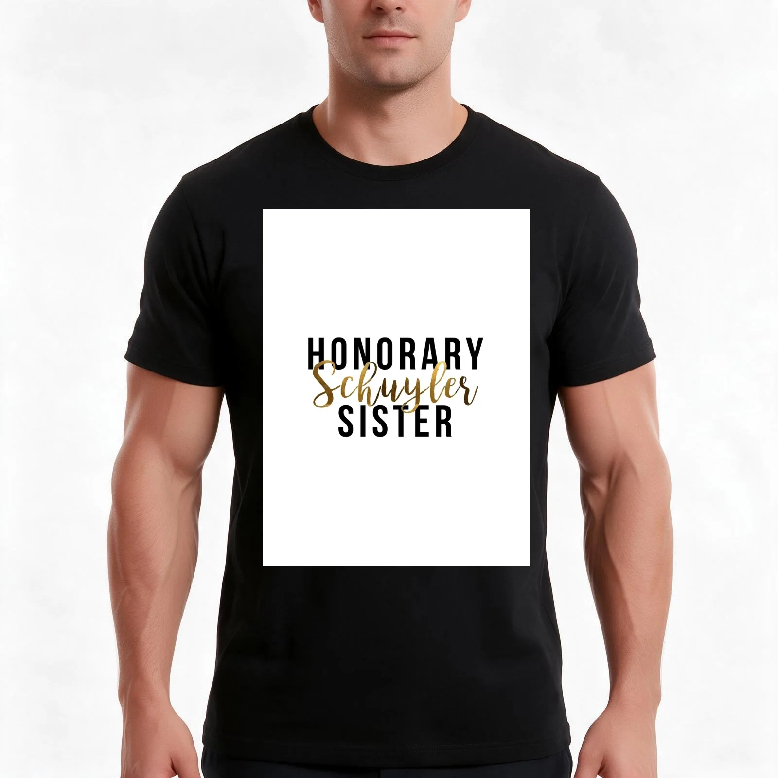 Honorary Schuyler Sister (Gold Foil) T-Shirt Summer Casual Cotton Tee Oversized Streetwear Tops Vintage Graphic Print