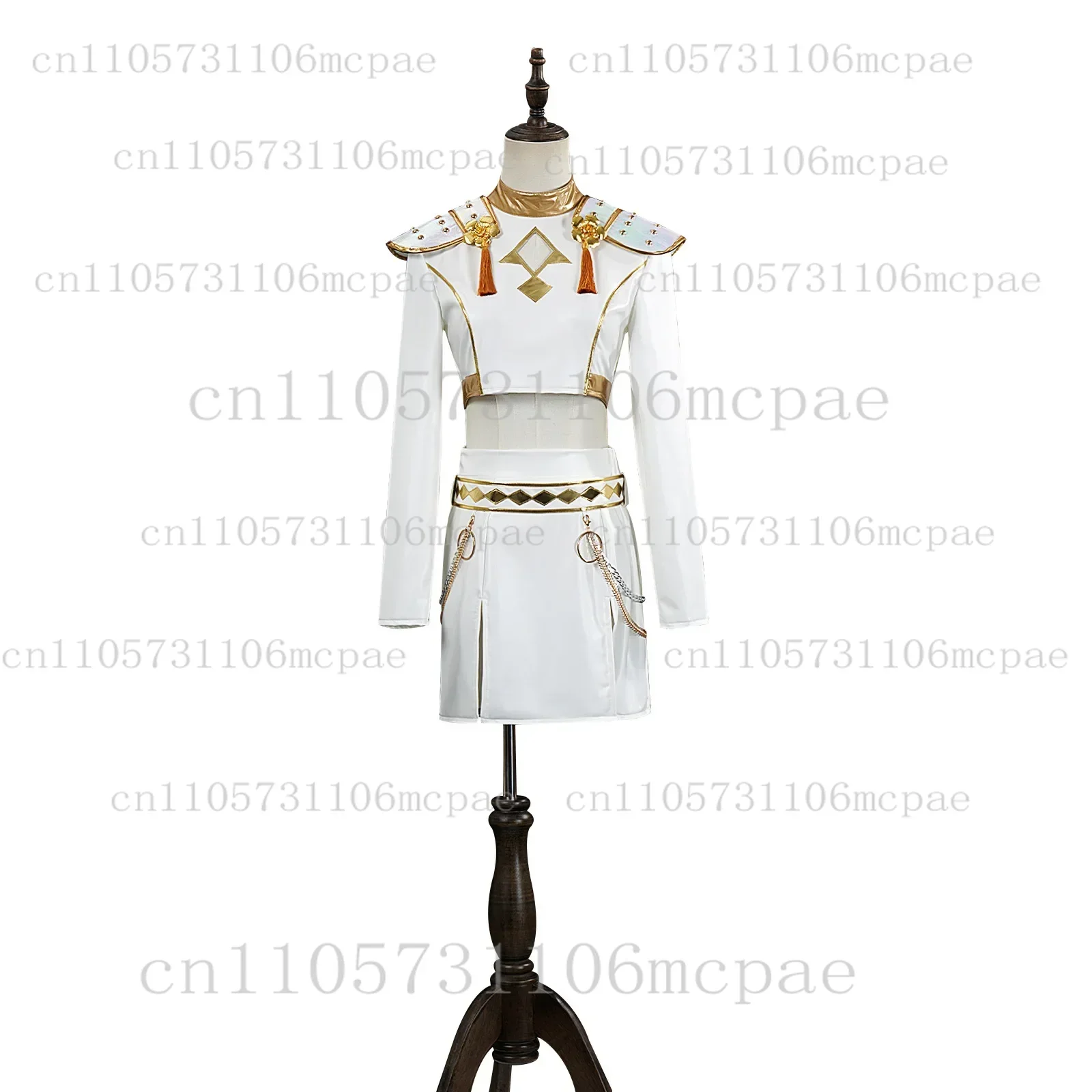 KPop شيطان الصيادين الاطفال رومي زوي ميرا تأثيري بريق زي الأبيض الزي الرسمي مجموعة هنتركس الزي للفتيات هالوين لعب الأدوار #3