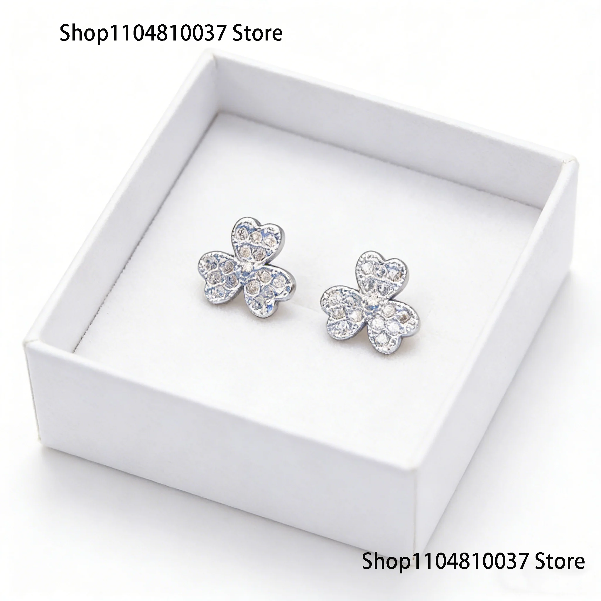 

Изысканные серьги из стерлингового серебра 925 пробы с простым дизайном в виде клевера и цирконием для женщин, персонализированные серебряные украшения